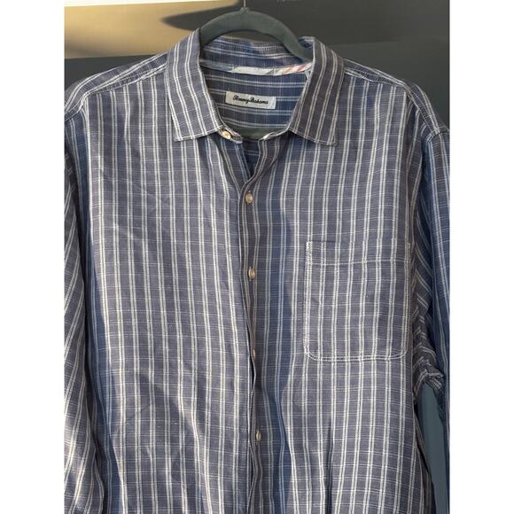 Tommy Bahama Mens Button Up Striped Shirt XL Alternative Cuff Career Casual - Picture 2 of 12